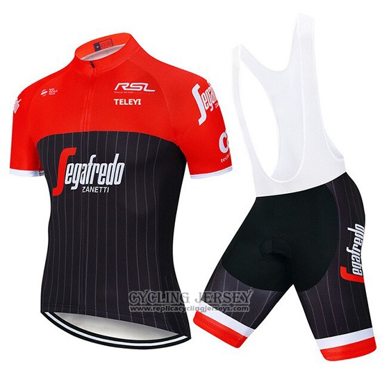 2020 Cycling Jersey Segafredo Zanetti Red Black Short Sleeve And Bib Short